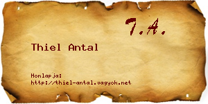 Thiel Antal névjegykártya
